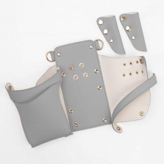 【GH特典付き】数量限定 シエーナ no,405 ライトグレー Go金具 4〜6丁入れ シザーケース