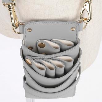 【GH特典付き】LuxuryStyle 数量限定 シエーナ チェーン付き ライトグレー 4〜6丁入れ シザーケース