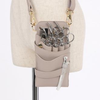 【GH特典付き】数量限定 シエーナ no,401 ライトグレージュ(シボ加工)Go金具 4〜6丁入れ シザーケース