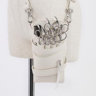 【GH特典付き】数量限定 シエーナ no,422 アイボリーホワイト シルバー金具 4〜6丁入れ シザーケース