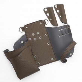 【GH特典付き】数量限定 シエーナ no,423 アースグレージュ シルバー金具 4〜6丁入れ シザーケース