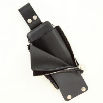 【grico × SHINGO KUZUNO】 オリジナルコラボケース ブラック×グレー G-BKGR002 ファスナーモデル ロゴ刻印あり