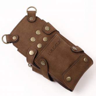 【U-REALM】 オリジナル コラボ シザーケース　ココア　