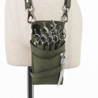 数量限定 シエーナ no.380 カーキグリーン 4〜6丁入れ シザーケース