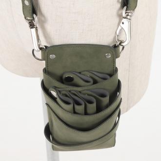 数量限定 シエーナ no.380 カーキグリーン 4〜6丁入れ シザーケース