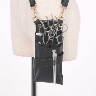 数量限定 dp オルビア no.006 ブラック ゴールド金具 0〜5丁入れ シザーケース