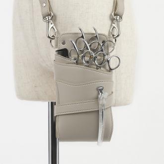 数量限定 大容量ポケット付き dp プラート no.002 グレー 0～5丁入れ シザーケース