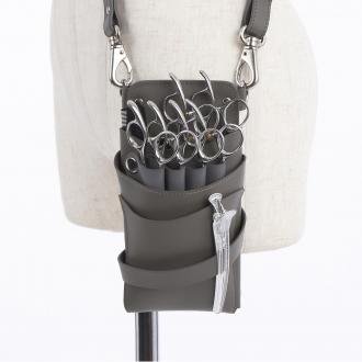 シエーナ 本革 L003 グレー 4〜6丁入れ シザーケース