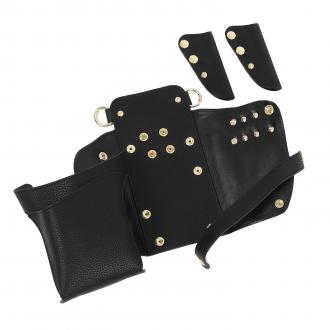 【GH特典付き】LuxuryStyle 数量限定 シエーナ チェーン付き ブラック(シボ加工) 4〜6丁入れ シザーケース