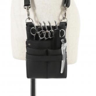 【GH特典付き】数量限定 ヴェネチア no.420 ブラック(シボ) シルバー金具 0〜5丁入 シザーケース