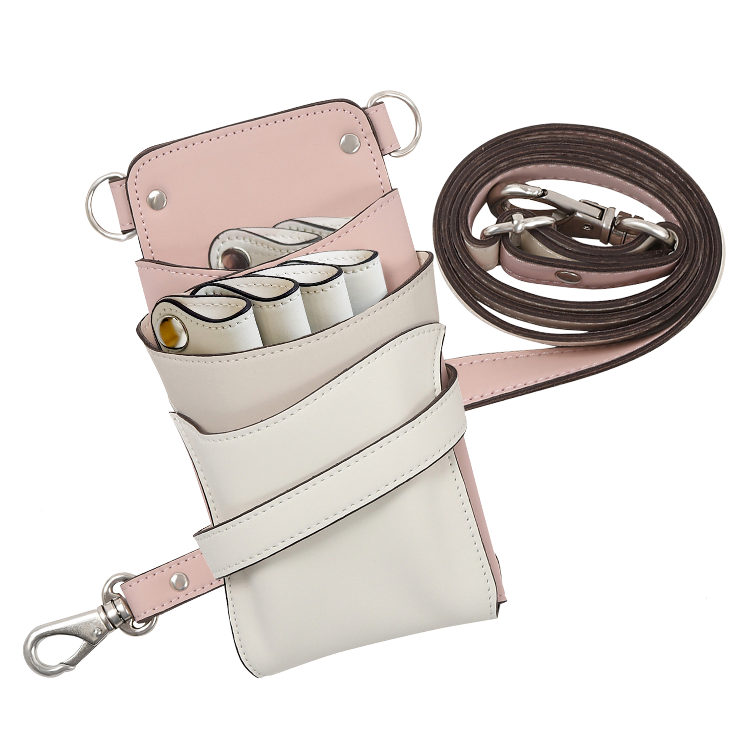 数量限定 シエーナ no.437 グレイッシュピンクMIX 4〜6丁入れ シザーケース